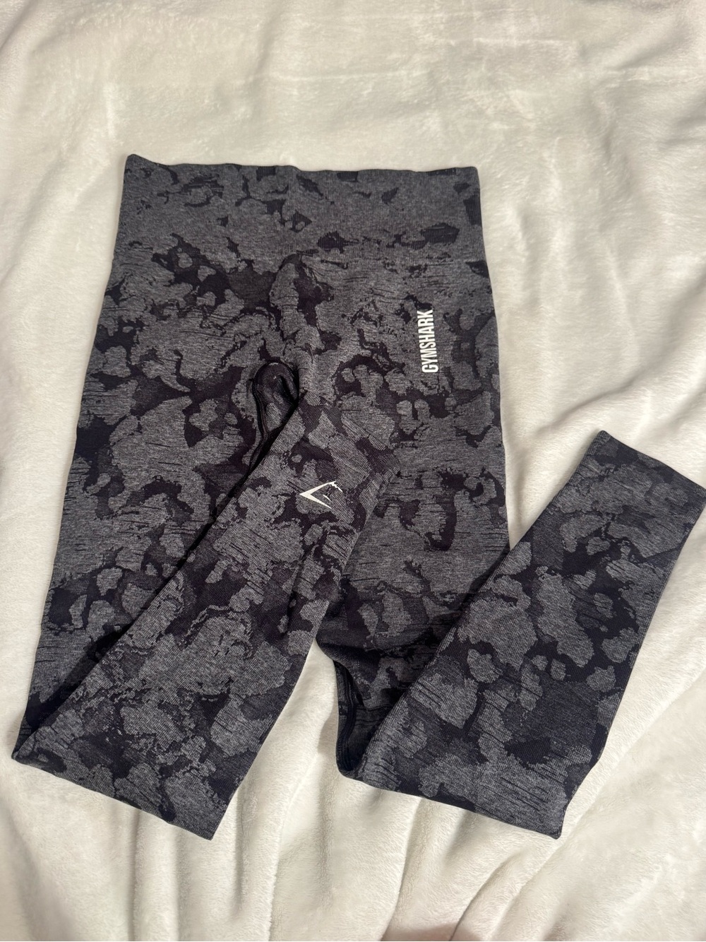 Gymshark Black & Gray Camo Seamless Leggings